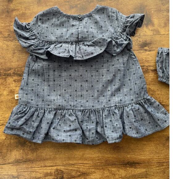 Kate Spade 12Months Baby Girl Blue Polk Dots Dress Summer Wear - Picture 5 of 8
